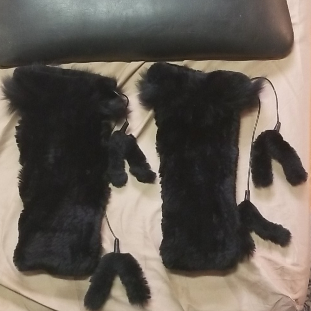 Mink leg warmers